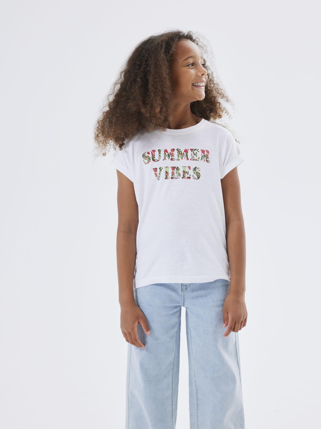 NKFFAMMA T-Shirts & Tops - Bright White